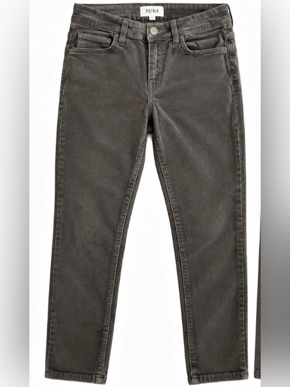 Pistola Corduroy Pants Size 27 Charcoal Dusk Slim Straight Stretch